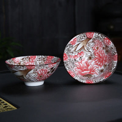 1vnt Kinijos Boutique keramikinis arbatos puodelis mėlynos ir baltos spalvos porcelianinis arbatos dubuo, rankomis dažytas arbatos puodelis Kelioninis meditacijos puodelio arbatos rinkinys 70 ml