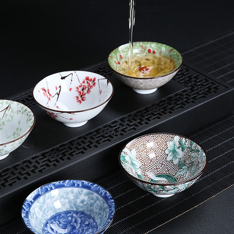 1vnt Kinijos Boutique keramikinis arbatos puodelis mėlynos ir baltos spalvos porcelianinis arbatos dubuo, rankomis dažytas arbatos puodelis Kelioninis meditacijos puodelio arbatos rinkinys 70 ml