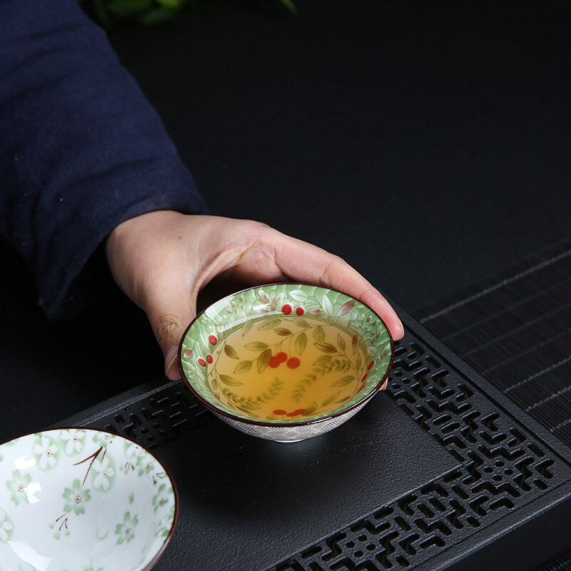 1vnt Kinijos Boutique keramikinis arbatos puodelis mėlynos ir baltos spalvos porcelianinis arbatos dubuo, rankomis dažytas arbatos puodelis Kelioninis meditacijos puodelio arbatos rinkinys 70 ml