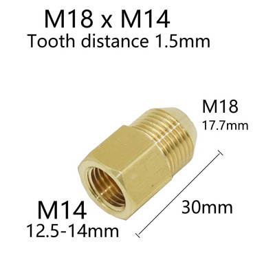 Sárgaréz 3/8 1/2 hüvelykes M22 M18 M14 menetes csatlakozó anya vízcsap javítás Hosszabbító konyha fürdőszoba cső adapter 1 db