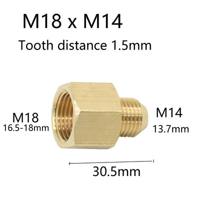 Sárgaréz 3/8 1/2 hüvelykes M22 M18 M14 menetes csatlakozó anya vízcsap javítás Hosszabbító konyha fürdőszoba cső adapter 1 db