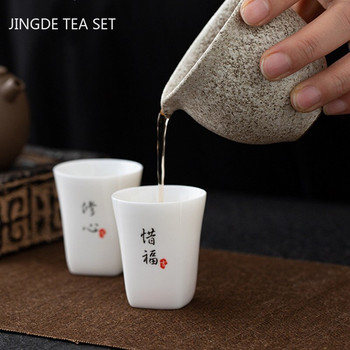 Κινεζική λευκή πορσελάνη ζωγραφισμένη στο χέρι Boutique φλιτζάνι τσαγιού Master Cup Home Ceramic Tea Cup Personal Single Cup Tea Set