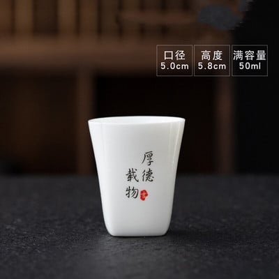 Porțelan alb chinezesc pictat manual ceașcă de ceai Boutique Master Cup acasă ceașcă de ceai din ceramică ceașcă personală pentru set de ceai Accesorii