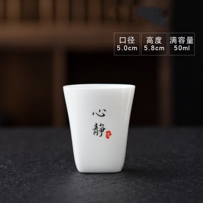 Porțelan alb chinezesc pictat manual ceașcă de ceai Boutique Master Cup acasă ceașcă de ceai din ceramică ceașcă personală pentru set de ceai Accesorii