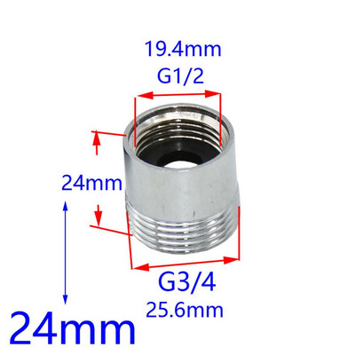 Muški 3/4 do 1/2 ženski mesingani konektor Adapter konektora za glavu tuša Redukcioni spoj Produžiti armature za perilicu rublja 1 kom