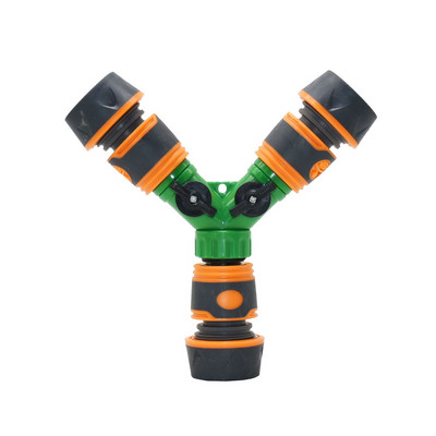 1/2 3/4 inch Distribuitor de apă în 3 căi Y robinet de grădină 16 mm 20 mm furtun de grădină conector rapid supapă de irigare 1 set