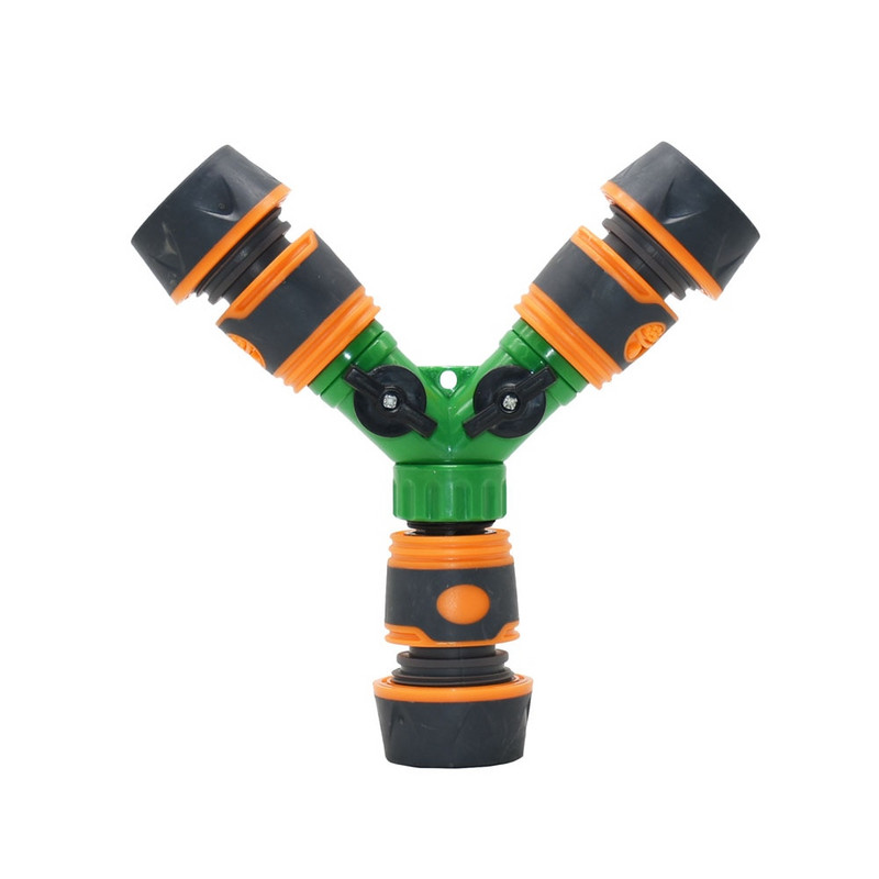 1/2 3/4 inch Distribuitor de apă în 3 căi Y robinet de grădină 16 mm 20 mm furtun de grădină conector rapid supapă de irigare 1 set