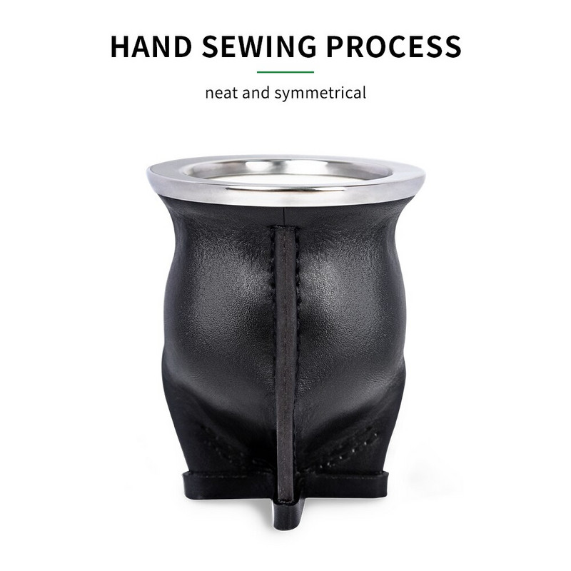 Argentina Yerba Mate puodelis su keramikiniu pamušalu šiaudų arbatos moliūgo puodelis One Bombilla Mate (šiaudeliai) ir valymo šepetys