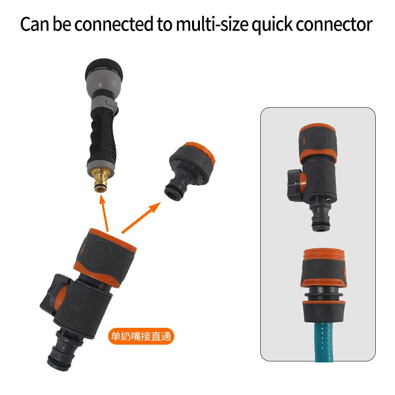 Conector rapid pentru furtun de supapă de pornire/oprire 1/2 3/4 1 inch Adaptor de cuplare pentru țeavă Sistem de irigare cu îmbinare în Y pentru aspersor pentru furtun de grădină