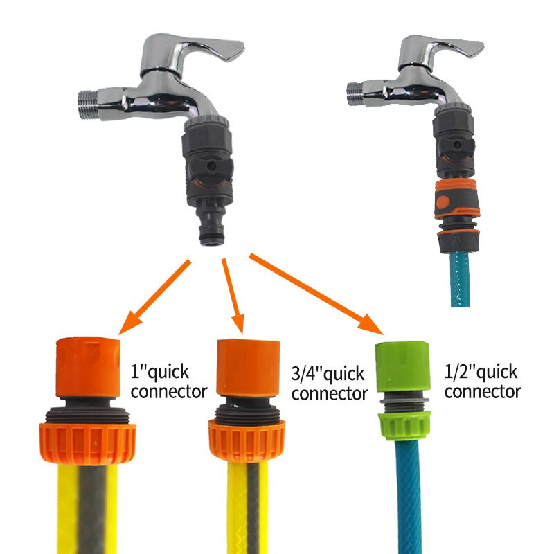 Conector rapid pentru furtun de supapă de pornire/oprire 1/2 3/4 1 inch Adaptor de cuplare pentru țeavă Sistem de irigare cu îmbinare în Y pentru aspersor pentru furtun de grădină