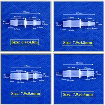 5~200pcs 2,4~7,9mm σε 1,6~6,4mm PP Pagoda Reducing Direct Connectors Micro Irigation Soints, Adapter Aquarium Tank Air Pump