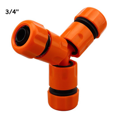 Kerti tömlő csatlakozó öntöző Y-csatlakozók, 3/4 1/2 portos 3 utas kerti vízelosztó, Egyszerű és gyors csatlakozás Kerti csap adapter