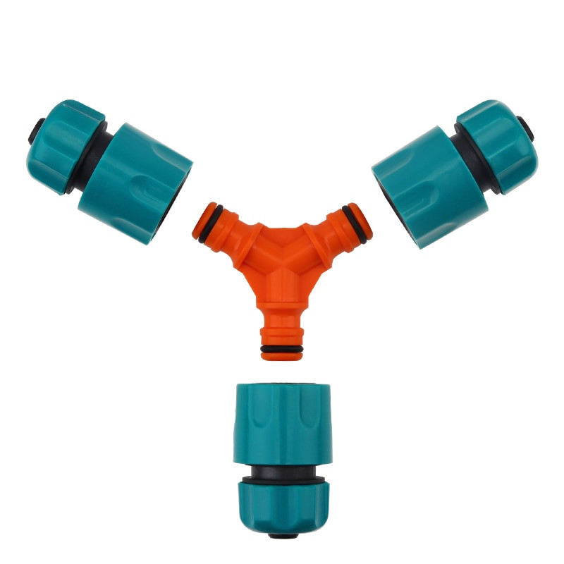 Kerti tömlő csatlakozó öntöző Y-csatlakozók, 3/4 1/2 portos 3 utas kerti vízelosztó, Egyszerű és gyors csatlakozás Kerti csap adapter