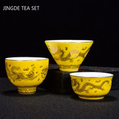 Kínai kerámia sárkány mintás teáscsésze háztartási porcelán kis teástál butik hordozható teáscsésze személyi egy csésze teáskészlet
