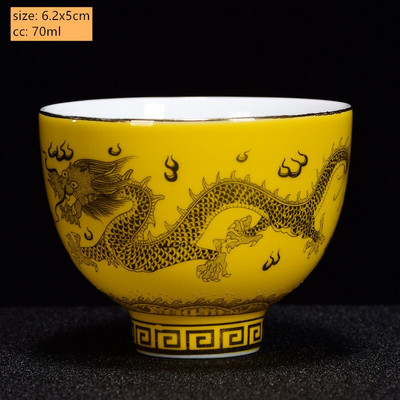 Kínai kerámia sárkány mintás teáscsésze háztartási porcelán kis teástál butik hordozható teáscsésze személyi egy csésze teáskészlet