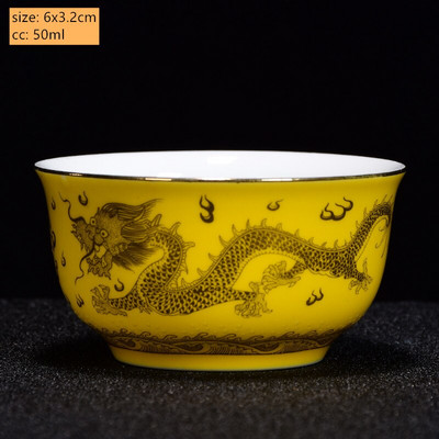 Kínai kerámia sárkány mintás teáscsésze háztartási porcelán kis teástál butik hordozható teáscsésze személyi egy csésze teáskészlet