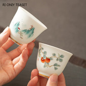 Ceașcă de ceai din ceramică realizată manual chinezesc ceașcă de cafea Bol de ceai Accesorii pentru set de ceai Master ceașcă de ceai personală portabilă