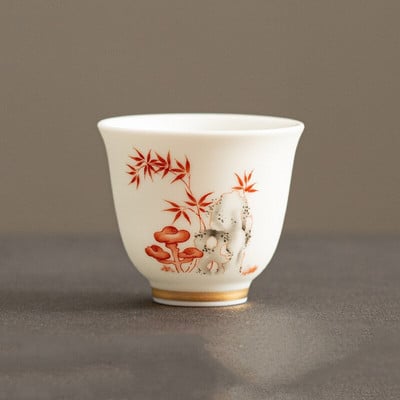 Ceașcă de ceai din ceramică realizată manual chinezesc ceașcă de cafea Bol de ceai Accesorii pentru set de ceai Master ceașcă de ceai personală portabilă