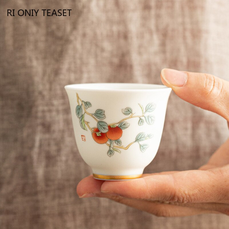 Ceașcă de ceai din ceramică realizată manual chinezesc ceașcă de cafea Bol de ceai Accesorii pentru set de ceai Master ceașcă de ceai personală portabilă