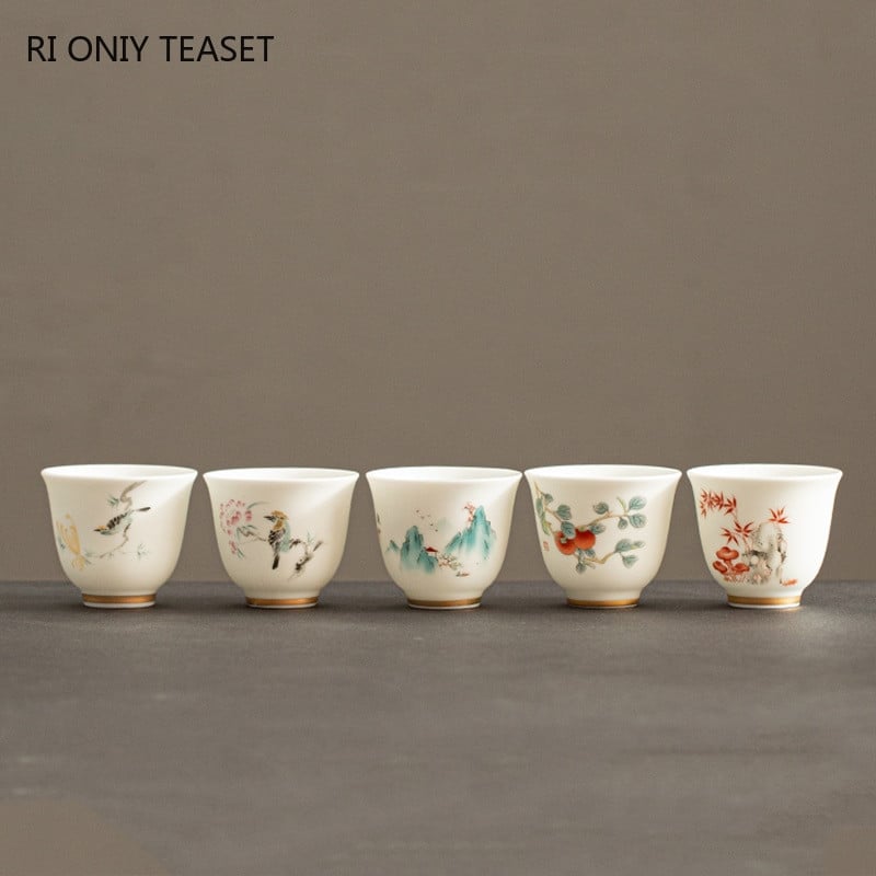 Ceașcă de ceai din ceramică realizată manual chinezesc ceașcă de cafea Bol de ceai Accesorii pentru set de ceai Master ceașcă de ceai personală portabilă