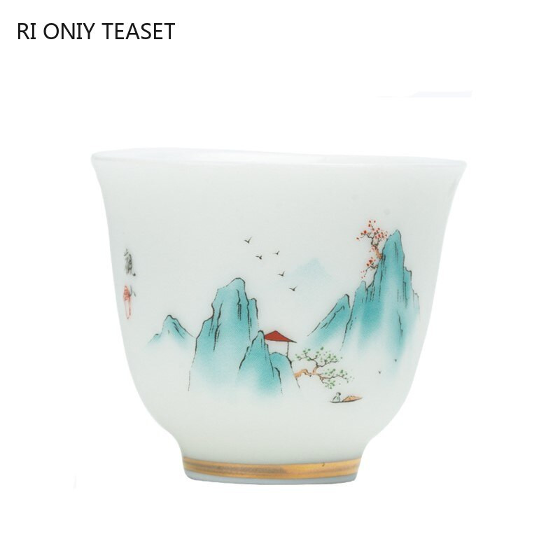 Ceașcă de ceai din ceramică realizată manual chinezesc ceașcă de cafea Bol de ceai Accesorii pentru set de ceai Master ceașcă de ceai personală portabilă