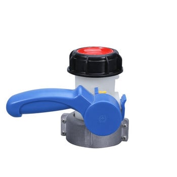 Πλαστική DN40/DN50/DN80 Active/Integrated Garden Butterfly Valve for IBC Water Tank Container 1000L Switch IBC Tank Adapter