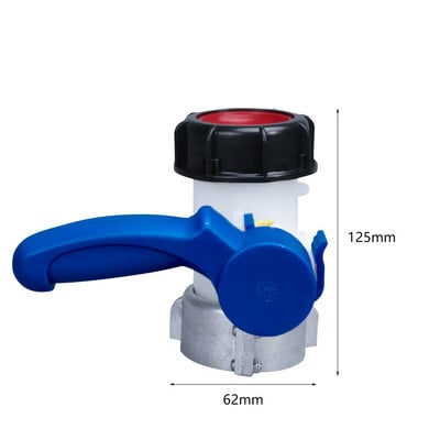 Plastist DN40/DN50/DN80 aktiivne/integreeritud aia liblikklapp IBC veepaagi mahuti jaoks 1000L lüliti IBC paagi adapter