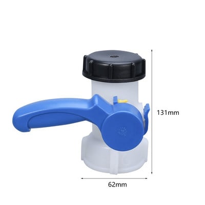 Plastist DN40/DN50/DN80 aktiivne/integreeritud aia liblikklapp IBC veepaagi mahuti jaoks 1000L lüliti IBC paagi adapter