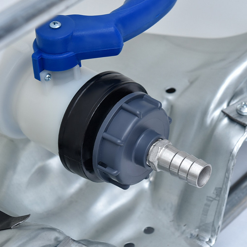 Plastist DN40/DN50/DN80 aktiivne/integreeritud aia liblikklapp IBC veepaagi mahuti jaoks 1000L lüliti IBC paagi adapter