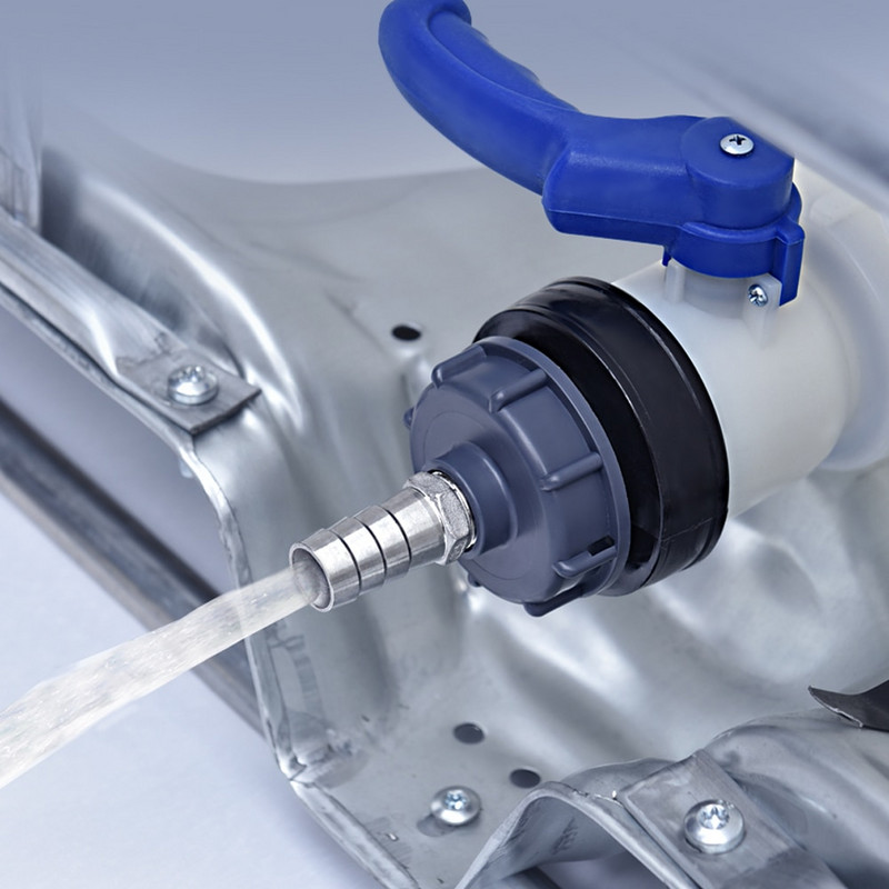 Plastist DN40/DN50/DN80 aktiivne/integreeritud aia liblikklapp IBC veepaagi mahuti jaoks 1000L lüliti IBC paagi adapter