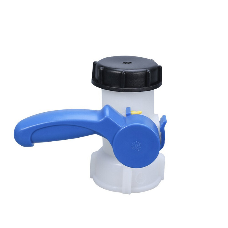 Plastist DN40/DN50/DN80 aktiivne/integreeritud aia liblikklapp IBC veepaagi mahuti jaoks 1000L lüliti IBC paagi adapter