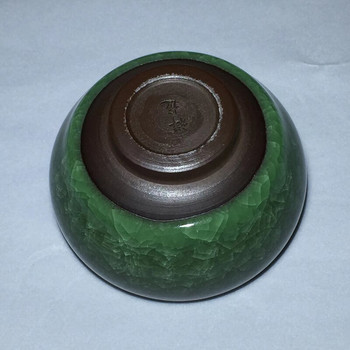 Jianzhan Green Ice Crack κεραμικά φλιτζάνια Tenmoku Κινέζικα Song Dynasty Sty Bowl Τσάουαν Δώρο για φίλους Kiln Fired