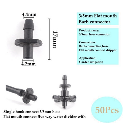 3/5 4/7 8/11 mm aia kastmise ühendused Kolmesuunaline viiesuunaline jaoturi seadme vooliku pistik niisutamise tilguti nool