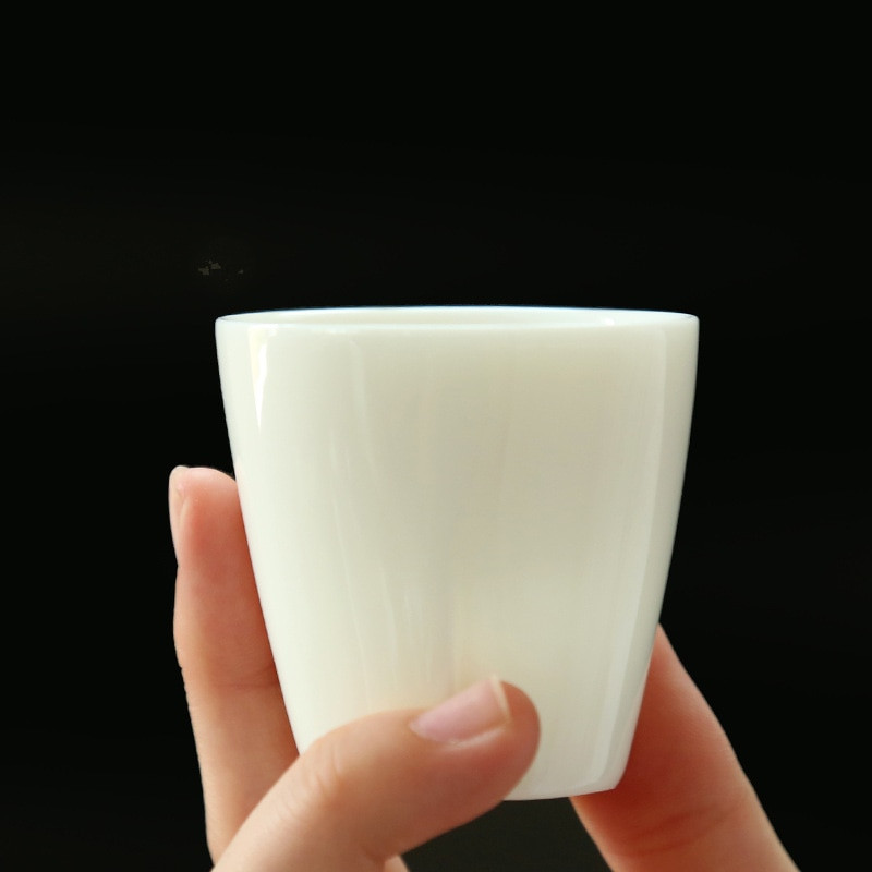 Celadon fehér jáde porcelán Kung Fu teáskészlet teáscsésze kerámia csésze kerámia fehéráru Új kínai mesterkupa egypohár teáscsészék
