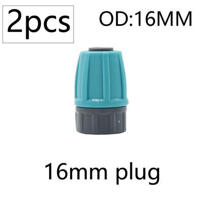 2db 16 mm-es 1/2'' PE csőcsatlakozó elosztó póló csatlakozó menetes zár a 4/7 mm-es tömlőhöz Kerti öntözés csepegtető öntözőszerelvények
