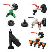 IBC tartályadapter 1/2" 3/4" 1" 2" anya menetes vízcsap csatlakozók Szelep csereszerelvények Ötvözet 2/4 utas csatlakozó