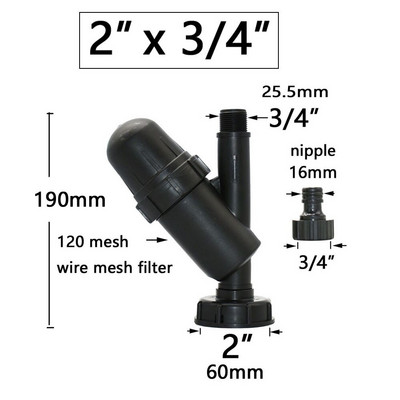 IBC tartályadapter 1/2" 3/4" 1" 2" anya menetes vízcsap csatlakozók Szelep csereszerelvények Ötvözet 2/4 utas csatlakozó