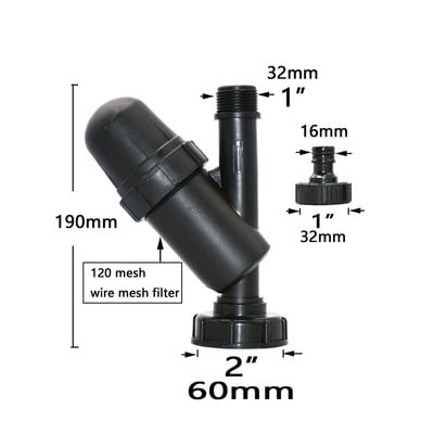IBC tartályadapter 1/2" 3/4" 1" 2" anya menetes vízcsap csatlakozók Szelep csereszerelvények Ötvözet 2/4 utas csatlakozó