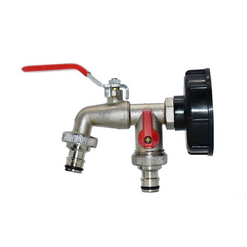 IBC tartályadapter 1/2" 3/4" 1" 2" anya menetes vízcsap csatlakozók Szelep csereszerelvények Ötvözet 2/4 utas csatlakozó