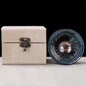 Ősi Kína kerámia teáscsésze Song Dynasty Workcraft Tenmoku Jianzhan Kung-fu teáscsésze és -tál ajándék apának