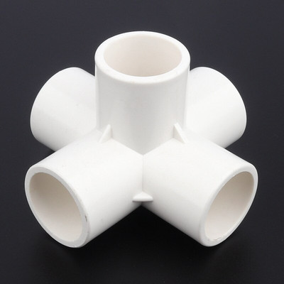 5 бр. PVC Фитинги за водоснабдителни тръби PVC Прави/коляни/Тройни съединители 3/4/5/6 пътя Фитинги за PVC съединители за тръби