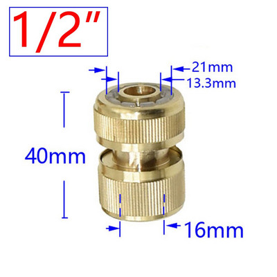 1/2" 5/8" 3/4" kerti gyorscsatlakozó sárgaréz réz menetes csatlakozás öntözőtömlő vízzáró szerelvények öntözőcső adapter 1db