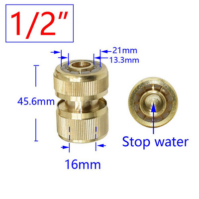 1/2" 5/8" 3/4" kerti gyorscsatlakozó sárgaréz réz menetes csatlakozás öntözőtömlő vízzáró szerelvények öntözőcső adapter 1db