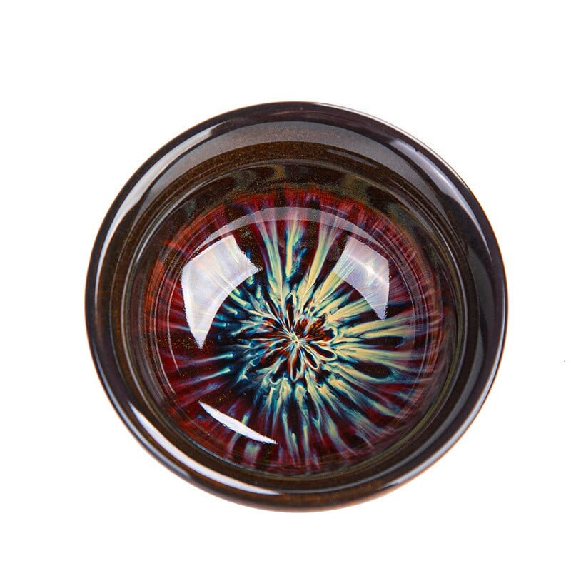 Vintage daugiaspalvis krosnis Flambe keraminis arbatos puodelis japoniško stiliaus rankų darbo arbatos puodelis Temmoku glazūros arbatos rinkinys namų arbatos dubenėlis Master Cup