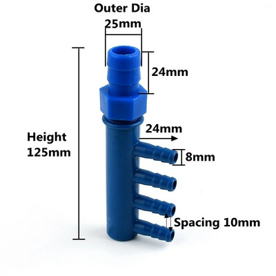 Filet 1I2 Pagoda 20 25 8mm 3 ~ 4 căi Conectori din plastic Despărțitoare de țevi de irigare Rezervor de pește Pompă de aer Aerator Furtun Distribuitori