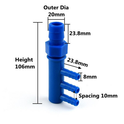 Filet 1I2 Pagoda 20 25 8mm 3 ~ 4 căi Conectori din plastic Despărțitoare de țevi de irigare Rezervor de pește Pompă de aer Aerator Furtun Distribuitori