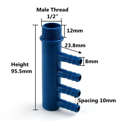 Filet 1I2 Pagoda 20 25 8mm 3 ~ 4 căi Conectori din plastic Despărțitoare de țevi de irigare Rezervor de pește Pompă de aer Aerator Furtun Distribuitori