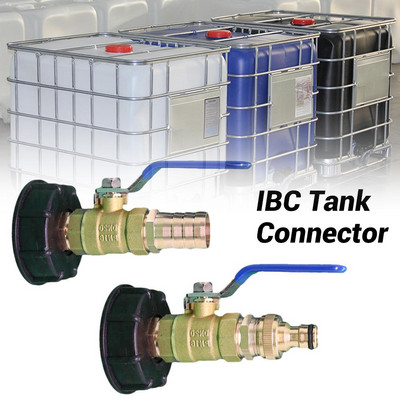 Adaptor rezervor IBC S60X6 Accesorii pentru containere IBC Adaptor rezervor IBC cu supapă cu bilă din alamă Sistem conector din alamă Fitinguri pentru rezervor IBC
