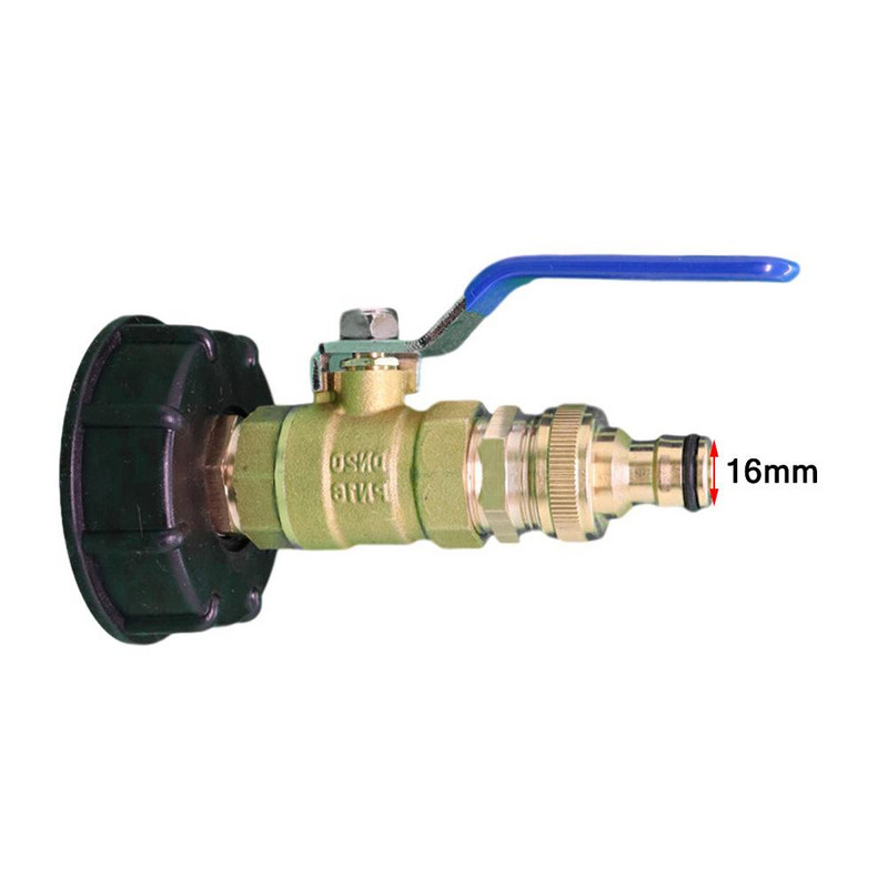 IBC bako adapteris S60X6 IBC talpyklos priedai IBC bako adapteris su žalvariniu rutuliniu vožtuvu žalvario jungčių sistema IBC bako jungiamosios detalės