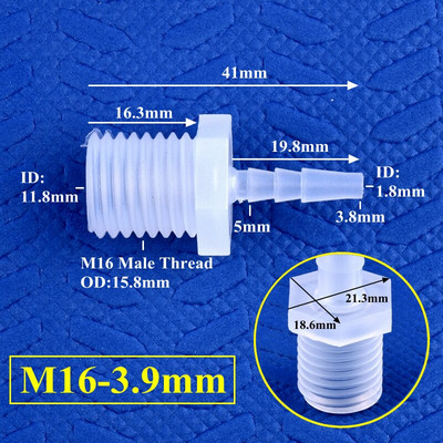 5 ~ 200 buc M14 M16 Filet la 3,9 ~ 16 mm PP Pagoda Conectori direcți Sistem de irigare Conductă de apă Racorduri pentru furtun Adaptor pentru rezervor de acvariu